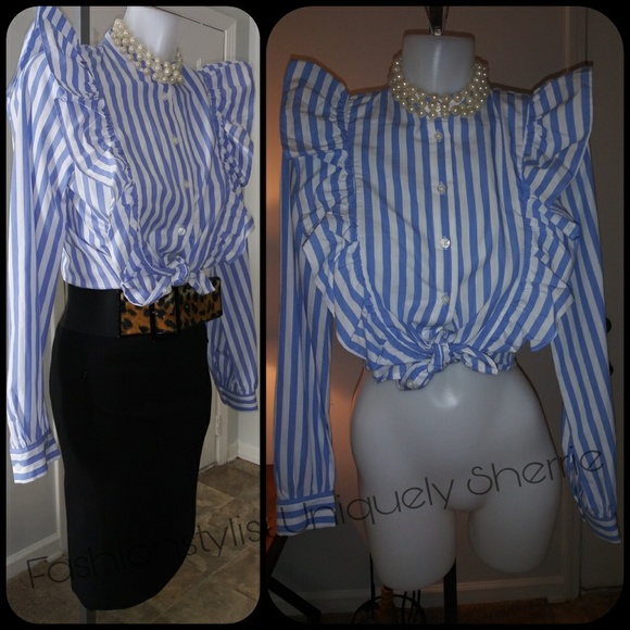 Who What Wear Tops - Who What Wear Stripe Blouse